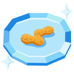 gem stone and peanuts