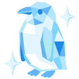 gem stone and penguin