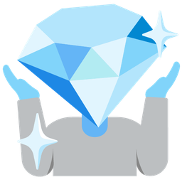 gem stone and person shrugging