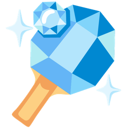 gem stone and ping pong