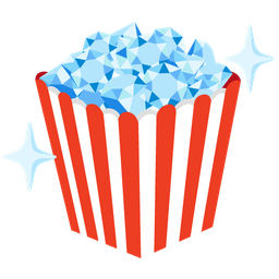 gem stone and popcorn