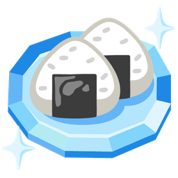 gem stone and rice ball