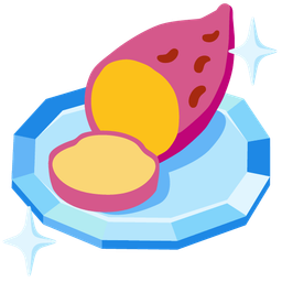 gem stone and roasted sweet potato