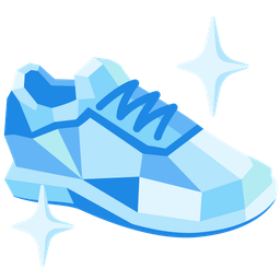 gem stone and running shoe