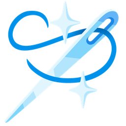 gem stone and sewing needle