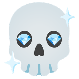 gem stone and skull