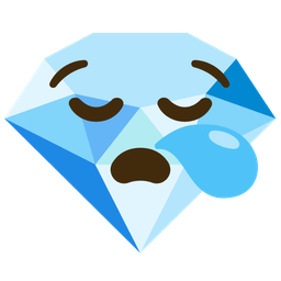 gem stone and sleepy face