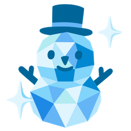 gem stone and snowman without snow