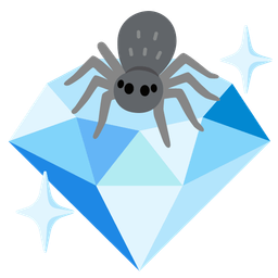 gem stone and spider