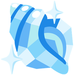 gem stone and spiral shell