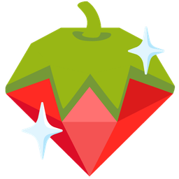 gem stone and strawberry