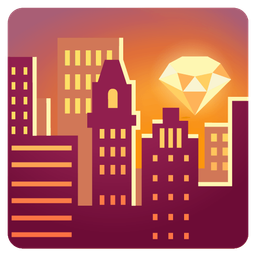 gem stone and sunset