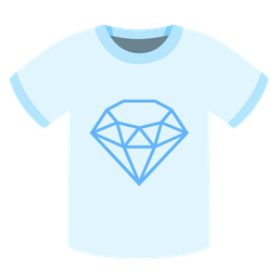 gem stone and t-shirt