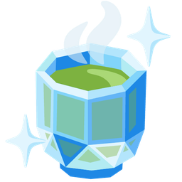 gem stone and teacup without handle