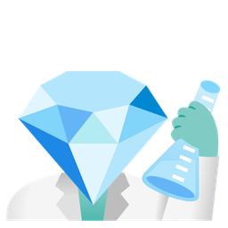 gem stone and test tube