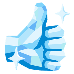 gem stone and thumbs up