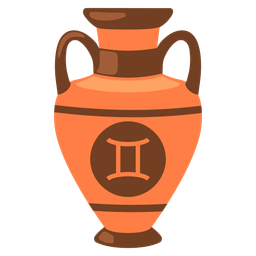 Gemini and amphora