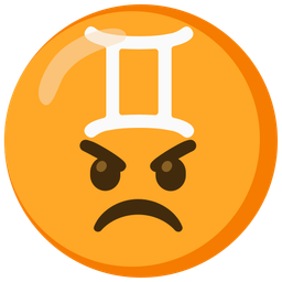 Gemini and angry face