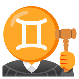 Gemini and balance scale