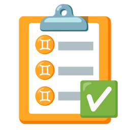 Gemini and check mark button