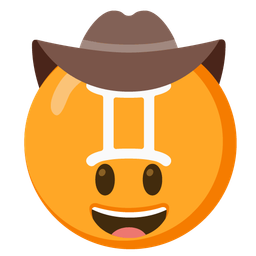 Gemini and cowboy hat face