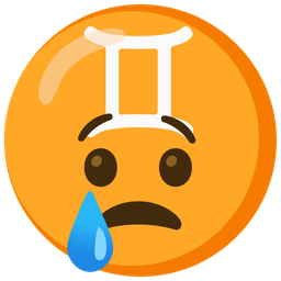 Gemini and crying face