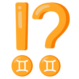 Gemini and exclamation question mark