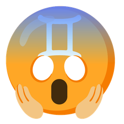 Gemini and face screaming in fear