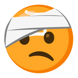 Gemini and face with head-bandage