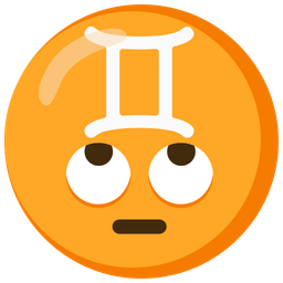 Gemini and face with rolling eyes
