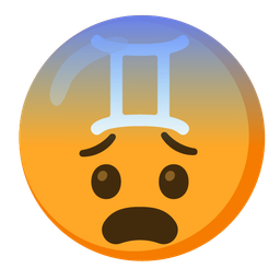 Gemini and fearful face