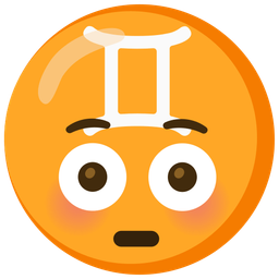 Gemini and flushed face