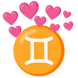 Gemini and heart with arrow