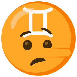 Gemini and lying face