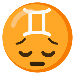 Gemini and pensive face