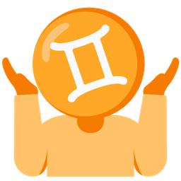 Gemini and person shrugging