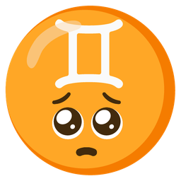 Gemini and pleading face
