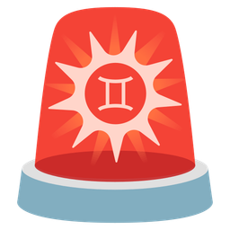 Gemini and police car light