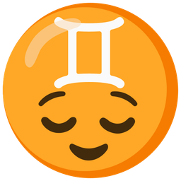 Gemini and relieved face