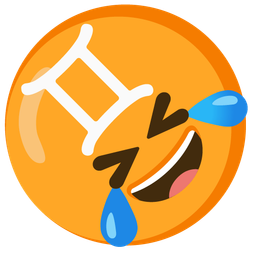 Gemini and Rolling on the floor laughing