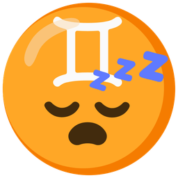 Gemini and sleeping face