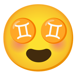 Gemini and Smiling face with heart-eyes