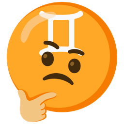 Gemini and thinking face