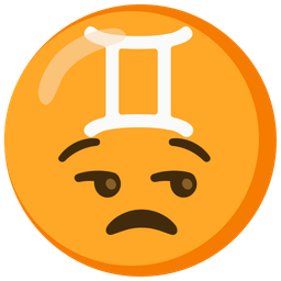 Gemini and unamused face