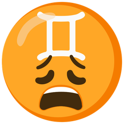 Gemini and weary face