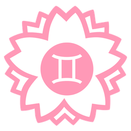 Gemini and white flower