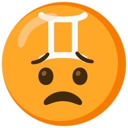 Gemini and worried face