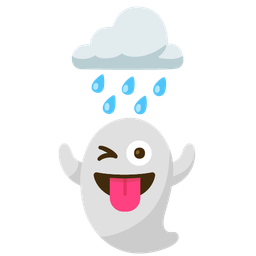 ghost and cloud with rain