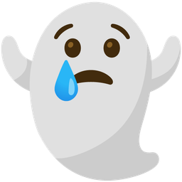 ghost and crying face