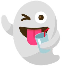 ghost and cup with straw